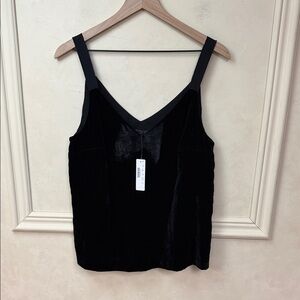 New! J. Crew Black Velvet Camisole size Medium